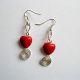 cercei howlite rosu 