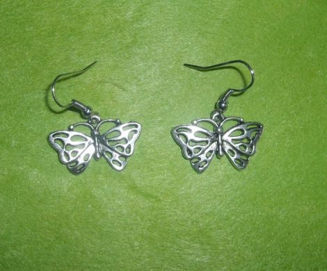 Cercei fluturas metal